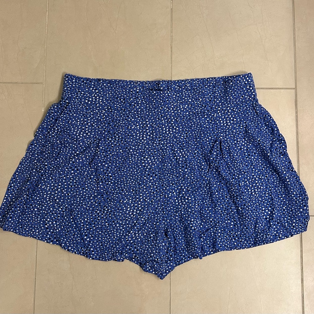 M&S - Size 14 - Blue Polka Dot Women's Shorts